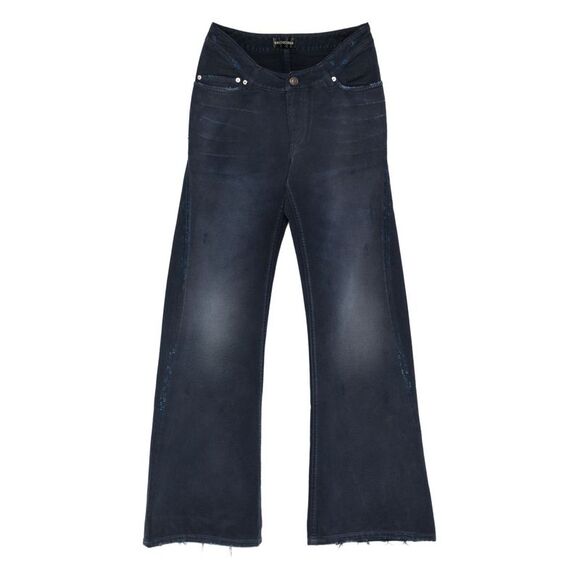 Balenciaga Women's Frayed Denim Jeans